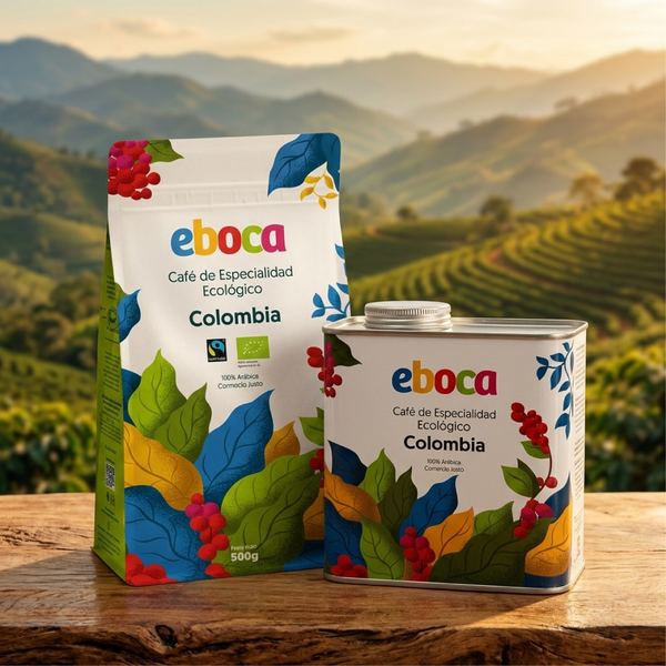 Pack Café Eboca Colombia bolsa 500g más lata reutilizable 500g